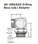 90o ORS-SAE O-Ring Boss Adapter